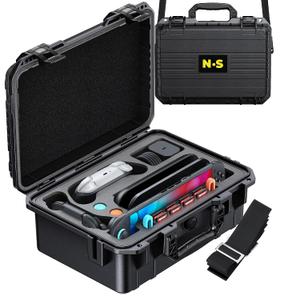 Upgrade Hard Carrying Case for Nintendo Switch 2/Switch 1 Console, FYOUNG Professional Deluxe IP67 Waterproof Bag, All in one Large Capacity Travel Case for Pro Controller&Accessories
