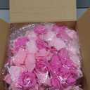 Geosar 200 Pcs Artificial Rose Flower Heads Bulk Fake Foam Roses Mini Faux Flower for Bridal Shower Wedding Flower Arrangements Centerpiece DIY(1.77 Inch,Pink Series)