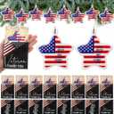 Jenaai 40 Pack Veteran Gifts Bulk Thank You Veteran Christmas Tree Decorations with Motivational Gift Boxes from Wife, Daughter, Son for Christmas Military Appreciation Patriotic Party (Star)