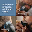 Norelco Philips Beard Trimmer 5000 Series, 100% Waterproof Beard Styler, Precision Dial with 40 Lock-in Trimming Settings, Self-Sharpening Metal Blades & Beard Hair Mess Collector, BT5775/40