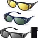 Frienda 3Pcs Fit Over Sunglasses Men Women Polarized Lens Wrap Over Glasses Driving Sport Oversize Eyeglasses