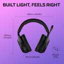 HyperX Cloud Stinger 2 - Wireless Gaming Headset Compatible with PC. Noise-cancelling Swivel-to-mute Microphone, Comfortable Memory Foam, UP to 20 hours of battery life,Black