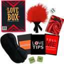Steamy Romantic Love Box Gift Set - Valentines Day Gift for Husband Wife Girlfriend Boyfriend- Wedding Anniversary Box for Couples, Him and Her, Couple Games for Date Night Ideas
