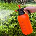 Handheld Garden Pump Sprayer 2 Pack 0.8 Gal 3 Liter, Manual Water Spray Bottle with Brass Adjustable Nozzle for Lawn Care, Flowers, Indoor Outdoor Plants, Home & Patio Cleaning, Oranage
