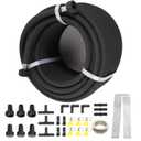 Phaxiwho 1/2 inch Round Rubber Garden Soaker Hose 100FT，Heavy Duty Water Soaker Hoses with Connectors Drip Hose irrigation hose for Vegetable Gardens, Flower Beds, Lawns, and Plants (100FT)