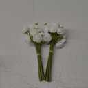 Ling's Moment Ranunculus Artificial Flower, Faux Silk Mini Ranunculus Flowers for DIY Bouquet, Bulk Fake Wedding Filler Flowers for Centerpieces Arrangements Bridal Shower Decorations, Ivory White