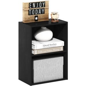 Furinno Luder Bookcase / Book / Storage, Blackwood 2-Tier, 2-Tier, 9 x 16 x 21