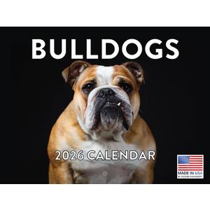 Bulldog Calendar 2026 Wall 12 Month Monthly Bull dog Gifts For Bulldog Lovers Women Men Mom Dad | American Made In The USA