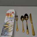 Aisoso Gold Silverware Set, 20-Piece Flatware Set Stainless Steel Cutlery Kitchen Utensil Set Tableware Service for 4