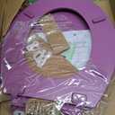 Toilet Seat, Slow Close, Soft Touch, Ultra-Smooth Matte Finish (No Orange-Peel Texture), Premium Moulded Wood, Quick Release, PIKLiDS (Purple, Round)