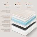 Japanese Floor Futon Mattress,4 Inch Memory Foam Mattress Topper Full,2 Inch Firm Cooling Gel Memory Foam and 2 Inch Soft Down Alternative for Back Pain Relief,Medium Support,Beige