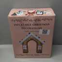 10FT Christmas Inflatables Gingerbread House Archway Outdoor Decorations, Giant Christmas Arch Blow Up Yard Decorations with LED Lights Built-in