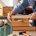 16 Inch Canvas Tool Bag, Small Tool Bag for Men, Large Capacity Wide Mouth Tool Organizer Tote Bag for Storage Hand Tools Wrenches (Green, 16 Inch)