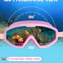 Water Space 2 Pack Swimming Goggles for Kids Boys Girls 3-15, Wide Vision Anti-fog UV Protection and Waterproof