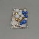 MEMOVAN Blue White Gold Ball Cake Toppers Balls Cupcake Toppers Foam Ball Shaped Cake Picks DIY Balloon Cake Insert Topper Ball Birthday Cake Decorations for Birth Boho Wedding Baby Shower Party