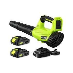 Leaf Blower, Electric Cordless Leaf Blower with 2 Batteries and Charger, 2 Speed Mode, Lightweight Leaf Blowers for Blowing Leaves, Lawn Care, Patio Cleaning and Dust