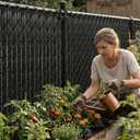Chain Link Fence Privacy Blade Slates with Bottom Lock 4x10 Ft Black for Gardening, Privacy, Outdoor Wall, Balcony, Patio, Yard, Safety Fence Screen Cover for Dog, Cat, Pet Hedge Slats