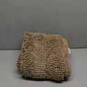 H.VERSAILTEX Bathroom Rugs Sets 2 Piece Non Slip Thick Shaggy Chenille Bathroom Rug Mat Set Extra Soft and Absorbent Striped Floor Rugs, Machine-Washable, Taupe Brown