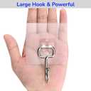 Large Adhesive Hooks, 12-Pack Sticky Hangers for Hanging Heavy Duty, Transparent Waterproof Oil-Proof and Rustproof, Towel and Coats Hooks for Bathroom,Kitchen Home and Office