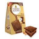 Ferrero Rocher Premium Milk Hazelnut chocolate squares, Individually Wrapped Chocolates, Great for Sharing or Gifting, 3.7 oz (EXP 07/18/26)