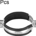 uxcell Adjustable Pipe Bracket Clamp, 2-1/2" (63mm) Wall Ceiling Mount Iron Pipe Strap Support 5pcs