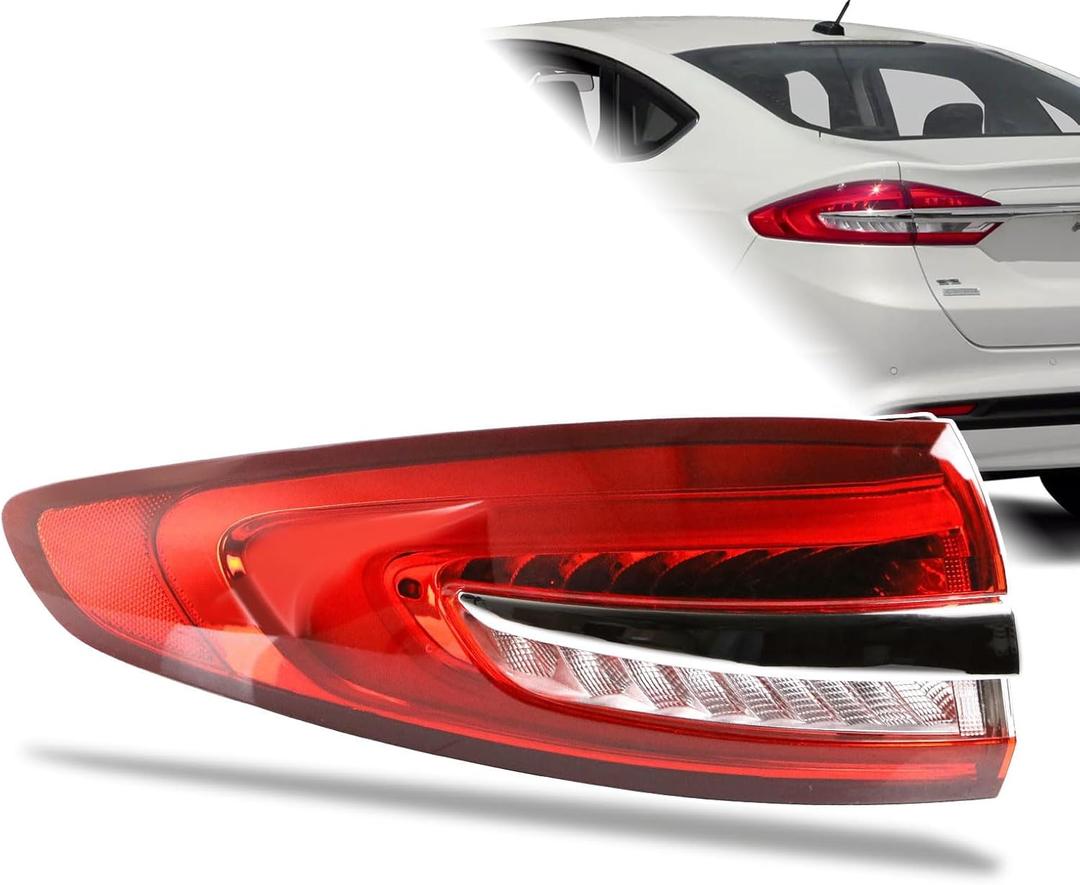 LED Tail Light Compatible With 2017-2020 Ford Fusion Rear Light Taillights Left Driver Side Replace HS7Z13405J