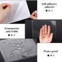 36 Pack Adhesive 5" x 7" Index Card Pockets with Top Open for Loading, Clear Plastic Labels Holders for Storage Bins Organizing Library Card Totes Shelves