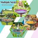 Bird Bath for Outside with Pedestal, Vintage Freestanding Garden Metal Birdbaths & Birdfeeder, Birdbaths Bowl Bird Baths for Outdoors Yard Garden Lawn Decor, Upgrade Dual-use Base (Dark Green)