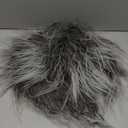 VGbeaty Adult Men Women Long Curly Gray Gradient White Wig 70s 80s Rocker Mullet Halloween Costume Cosplay Wig