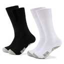 Dirk Soccer Socks for Men Women Anti-Slip Athletic Sports Knee High Socks, 7 Pair/White/Dark Grey, Medium