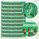 Football Party Decorations 10 Pack 98 FT Green Brown Foil Fringe Garland Metallic Tinsel Streamer for Superbowl Birthday Decorations Football Party Supply