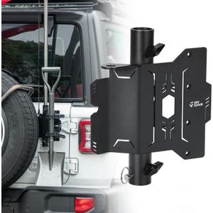 JOYTUTUS Flag Pole Holder Compatible with Wrangler JL, Tailgate Flag Mount for JL JLU 2018-2025, Multi-Function Flagpole Bracket, No Drilling