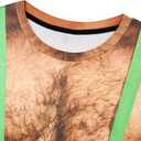 RAISEVERN Unisex Summer T-Shirts Crewneck Cool Short Sleeve Funny Graphic Print Top Casual Tees (3X-Large, Brown Chest 010)