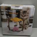 Cat Slow Feeder Pet Food Dispenser, Cat Snack Bowl, Rotating Chicken Leg Toy, Food Puzzle Cat Toy