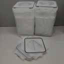 VERONES Large Tall Airtight Food Storage Containers, 10 PACK Plastic Airtight Kitchen & Pantry Organization, Ideal for Flour & Sugar Plastic Canisters with Labels (Black)