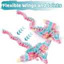 3D Printed Dragon Egg, Large 9" Rainbow Flying Dragon in Colorful Eggs, Fidget Toy for Birthday Gift, Flexible Desk Figure Decor, Mystery Desk Pet for Christmas, Easter, Graduation(Rainbow)