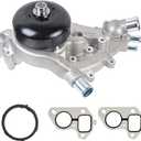 IRONTREE AW6009 Water Pump Kit with Metal Gasket & Thermostat for 07-20 Chevy Silverado 1500 Tahoe Avalanche Suburban, 07-17 GMC Sierra 1500 Yukon XL Savana, Cadillac Escalade, Hummer, 4.8L 5.3L 6.0L
