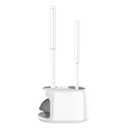 SetSail Toilet Brush and Plunger Set, Semi-HiddenToilet Plungers for Bathroom Heavy Duty Toilet Bowl Brush and Holder Hidden Toilet Plunger and Brush Set for Deeply Cleaning - White