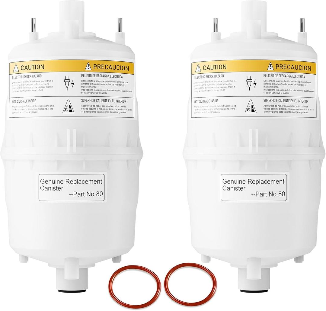 80 Steam Canister Replacement for Steam Humidifier Canister Model 800 & 865 with O-Ring for Leak-Proof Seal (Pack of 2)