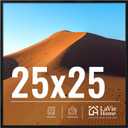 LaVie Home 25x25 Picture Frame for Wall Display, 25x25 Black Picture Frame with HD Plexiglas, 25 x 25 Photo Frame 1 Pack, Picture Frames for Displaying Photos, Classic Collection