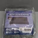 H.VERSAILTEX Real Velvet Futon Cover Armless Sofa Covers Sofa Bed Covers Stretch Futon Couch Cover Sofa Slipcover Furniture Protector Thick Soft Cozy Velvet Fabric Form Fitted Stay In Place, Sea Grass