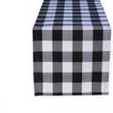 HOMEFSN 14 x 36 inch Tablerunners 100% Cotton Buffalo Check Table Runner for Christmas, Winter, Family Dinner, Outdoor or Indoor Parties Black and White