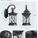 Solar Wall Lights Outdoor, Solar Dusk to Bawn Lights with LED Light Source, Waterproof Porch Lights Outdoor for Front Yards, Backyards, Porch, Garages, HS165S-1