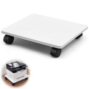 Beeveer 1 Pcs White Under Desk Printer Stand 15.8 x 13.8 x 3.2 Inches