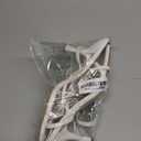 Carcuume Womens Kitten Heels Square Toe Thong Strappy Ankle Strap Stiletto Heel Sandals (8, White)