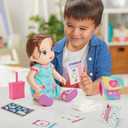 Baby Alive Time for School Baby Doll Set, 12 Inch, Back to School Toys for Girls & Boys, Brown Hair, Preschool Gifts for Kids, Ages 3+