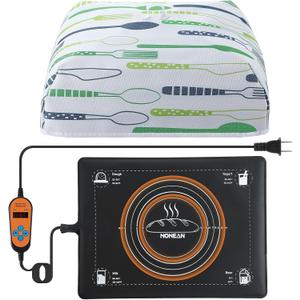 Sourdough Warming Mat, 59F-140F Adjustable Dough Rising Heating Mat with Thermostat, Dough Proofing Mats for Sourdough Starter with Heat Shield, Bread Proofing Mats for Doughs Rising & Food Heating