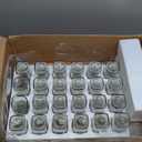 Yangbaga 24Pcs Glass Spice Jars with Labels-4OZ Wood Lid Square Spice Containers with Pepper Grinder Lids &Funnel,Seasoning Jars for Rack Cabinet Drawer