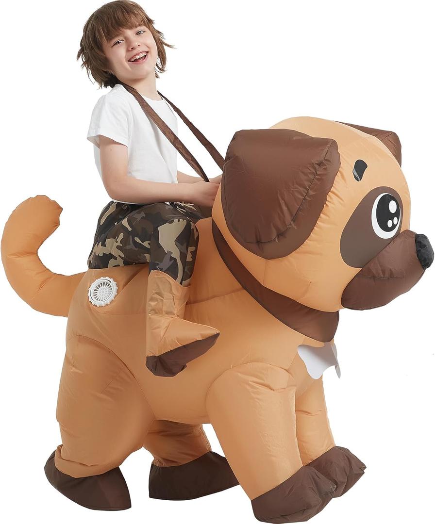 Blow Up Party Costume,Inflatable Costumes for Kids,Dog Inflatable Costume,Halloween Costumes for Boys Girls (7-10YRS)