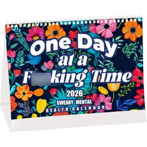 2026 Mental Health Desk Calendar, 2026 F-K it Calendar, 12 Monthly Funny Wall Calendar Sweary Mental Health Calendar Monthly Planner for Wall Decor